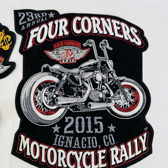 Four Corner Motorcycle Rally Ignacio CO 2015 Embroidered Patch 23rd Annual - Picture 1 of 6
